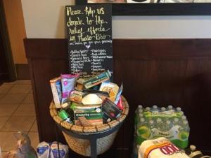 photo of snack donations for Puerto Rico's Hurricane Harvey Relief